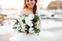 bride holding her flowers closeup