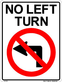 no left turn