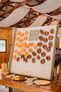Donut board in a wedding