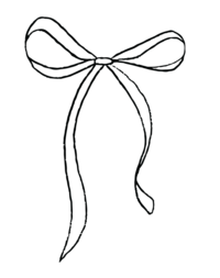 outline of a bow graphic