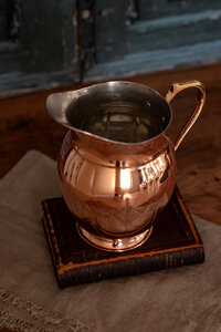 Coppermill Kitchen large pitcher top view tin lined