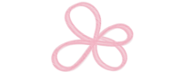 Abstract pink flower and butterfly icon used as a brand element for Erica Taylor Wellness