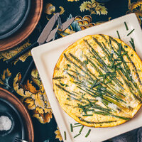 Asparagus, Brie, And Smoked Salmon Frittata