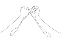 One Line Drawing Handshake Business-5