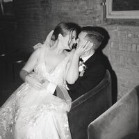 Bride and groom flash photography