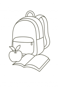 Minimalist profile line drawing of a bride with a veil and tiara, representing salon bridal beauty packages.