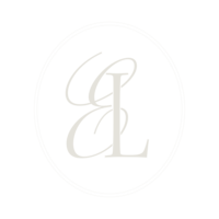 Emma Leeann, Long Island Wedding Photographer Submark Logo in White