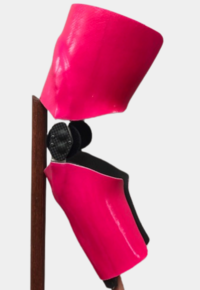 Custom rodeo elbow brace in pink color