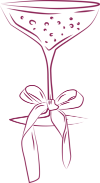 The Collective's brandmark in dark raspberry, representing luxury event rentals with a distinctive and sophisticated color choice, highlighting their premium services.