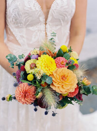 Bright colored florals by tulipwood floral designer