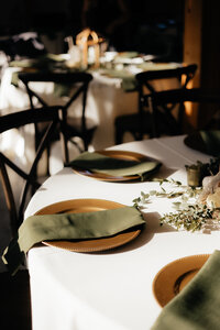 table setting at wedding in texas