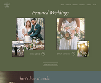 Screenshot of a photographer's website by Bloem Creations, representing an example of a custom web design package. 