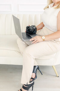 camera and laptop