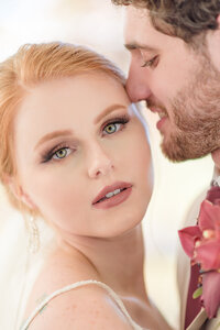 Bride and Groom Close Up by Michelle Lynn Photography located near Louisville, Kentucky