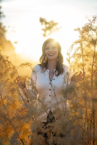 smiling woman in nature 2