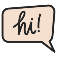 A playful cartoon-style "Hello" icon, welcoming new members to Connect Belong with a friendly, inviting vibe that embodies the community's warmth and support.