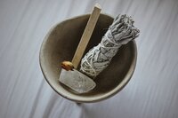 crystals and sage