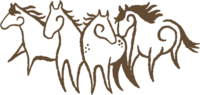 horse herd illustration