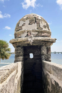 Castillo de San Marcos in St. Augustine, Florida, a prime example of Spanish Colonial architecture. Historic stone fortification showcasing enduring design.