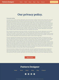 Privacy policy section Showit website template Milla by The Template Emporium