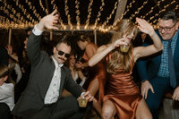 couple partying at a wedding