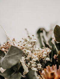 close up of wedding bouquet