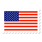 sticker graphic of an american flag