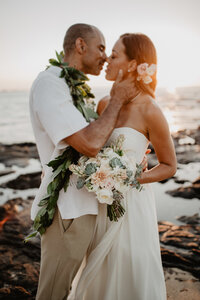 Wedding Dress at the Westin Hapuna in Hawaii