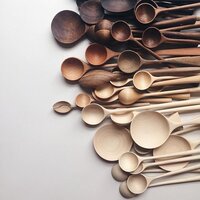 wooden spoons sideways