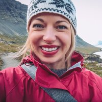 Outdoor headshot of an agency client, Jeannie Riley, from Iceland with a View.