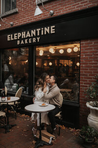 Engaged couple in Portsmouth, NH