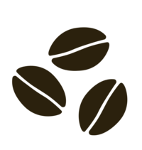 Three coffee beans