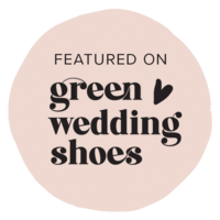 Green wedding shoes logo