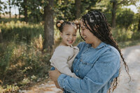 woman and child smiling