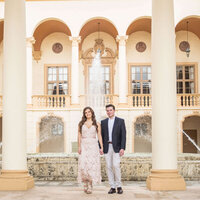 Engagement photo of couple at the Biltmore Miami Coral Gables by Miami Wedding Photographer for White House Wedding Photography