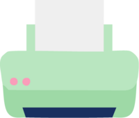 Simple green printer illustration