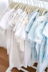 Heirloom clothes on a rack