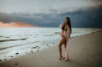 Beach maternity photo Tampa Florida.