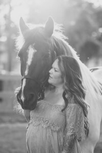 Girl with her horse