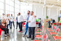 Guy presenting something to employee