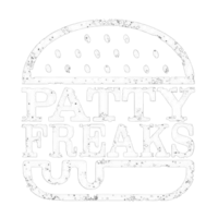 White Patty Freaks Burger Logo