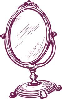 whimsical mirror illustration