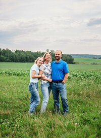 Lifestyle newborn photography in lake emo Minnesota