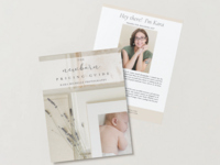 Professional newborn session guide template designed for photographers, offering helpful information for clients before their session