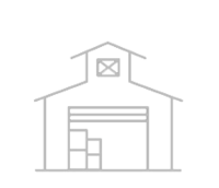 Barn icon with door open
