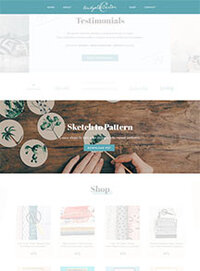 Email Artwork & Designs Showit one pager website template The Template Emporium