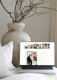 Mockup of custom website design for photography business