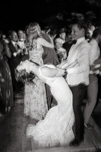 private estate wedding los altos bride and groom dance floor