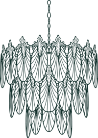 hand illustrated chandelier