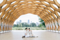 Chicago wedding pictures at Wrigley Building